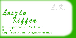 laszlo kiffer business card
