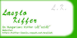 laszlo kiffer business card